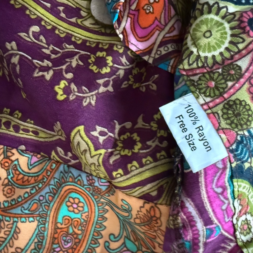 Boho Multicolor Patchwork Overalls - Picture 7 of 9